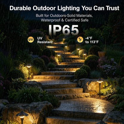HIBOITEC Low Voltage Pathway Lights Wired 3W 12-24V 180LM 2900K LED Landscape Path Lighting Outdoor Waterproof Aluminum Landscape Lights for Yard Walkway Garden