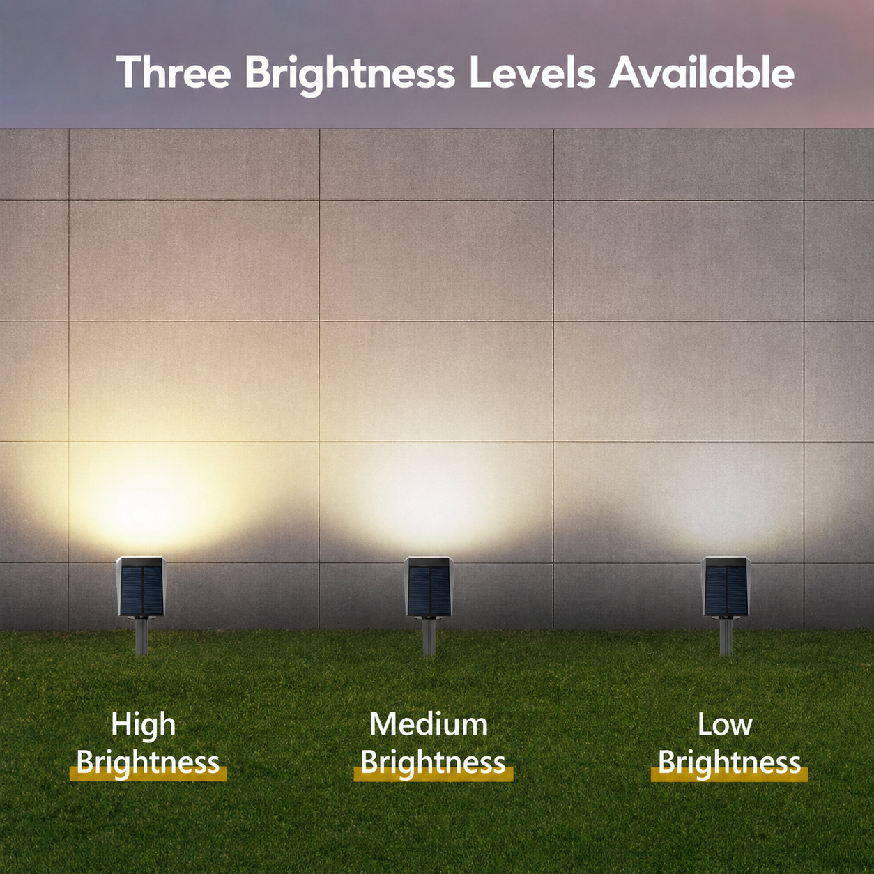 HIBOITEC Projecteurs solaires extérieurs étanches 59 LED Lumières de paysage alimentées par énergie solaire Éclairage vers le haut Luminosité réglable Du crépuscule à l'aube pour l'extérieur Jardin Arbres 8 paquets Blanc chaud