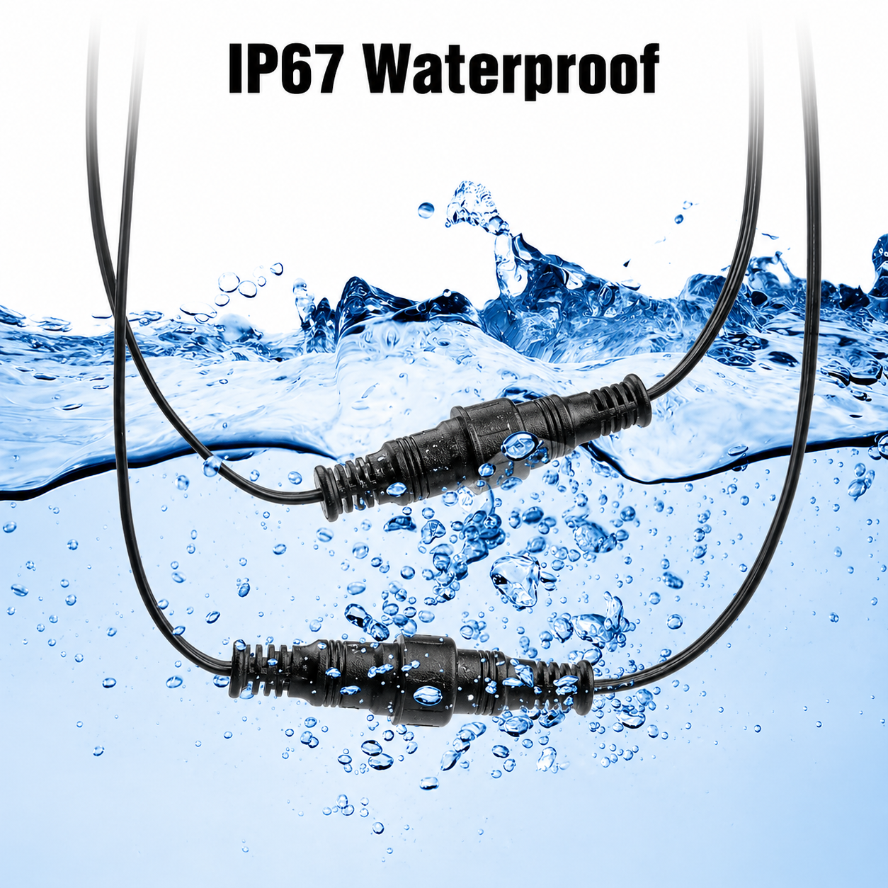 3-Pin Extension Cable for LED Deck Lights, 3.28FT Waterproof Cord