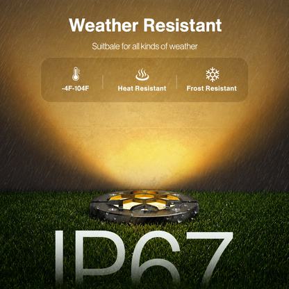 HIBOITEC Low Voltage Landscape Lights 12W, LED Outdoor In-Ground Lights 1200LM Ultra Bright Waterproof IP67 Pathway Lights, 12-24V AC/DC Landscape Lighting for Yard Garden Tree Uplighting
