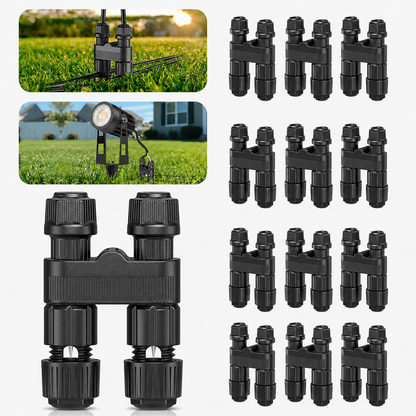 Connecteurs de fils HIBOITEC pour projecteurs/bornes lumineuses/spots encastrables/marchepieds de bureau basse tension extérieurs, connecteurs d'éclairage paysager étanches de calibre 12-18