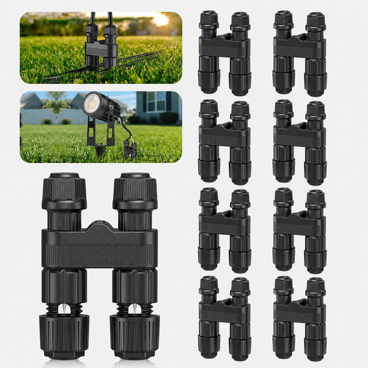 HIBOITEC Wire Connectors for Outdoor Low Voltage Spotlights/Pathway Lights/In-ground Lights/Desk Step Lights, Waterproof 12-18 Gauge Landscape Lighting Connectors