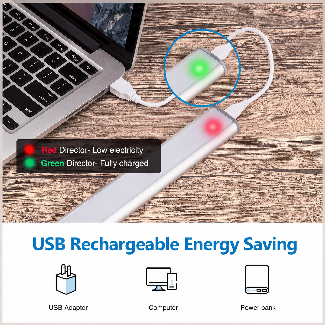Under Cabinet Lighting Closet Light 30 LEDs 3 Packs, Wireless Rechargeable Cabinet Lights, Magnetic Under Counter Lighting, LED Motion Sensor Night Light for Closet Cabinet Wardrobe Stairs (White)