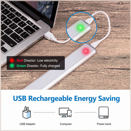 Under Cabinet Lighting Closet Light 30 LEDs 3 Packs, Wireless Rechargeable Cabinet Lights, Magnetic Under Counter Lighting, LED Motion Sensor Night Light for Closet Cabinet Wardrobe Stairs (White)
