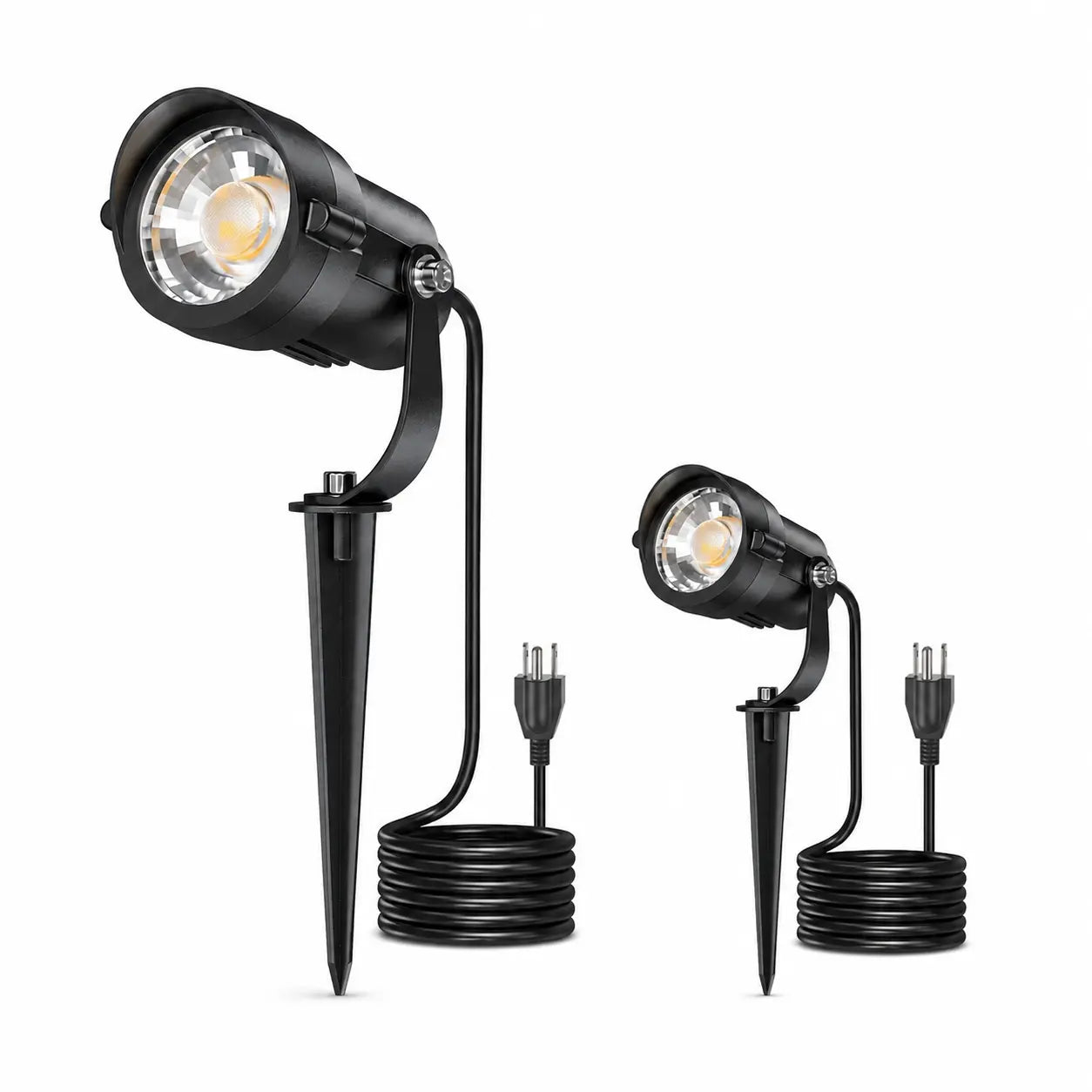 12W Plug-in LED Landscape Spotlights, IP65 Waterproof, 2 Pack