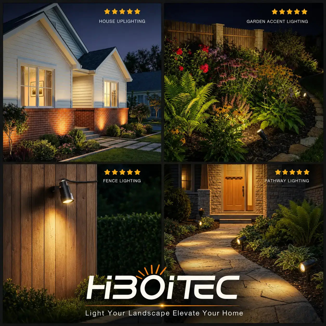 5W Low Voltage Landscape Spotlights, 2900K Warm White