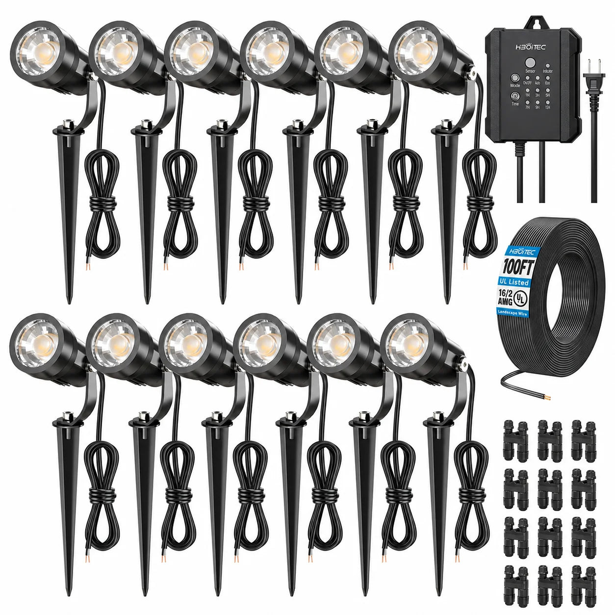 5W Low Voltage Landscape Lighting Kit with Transformer