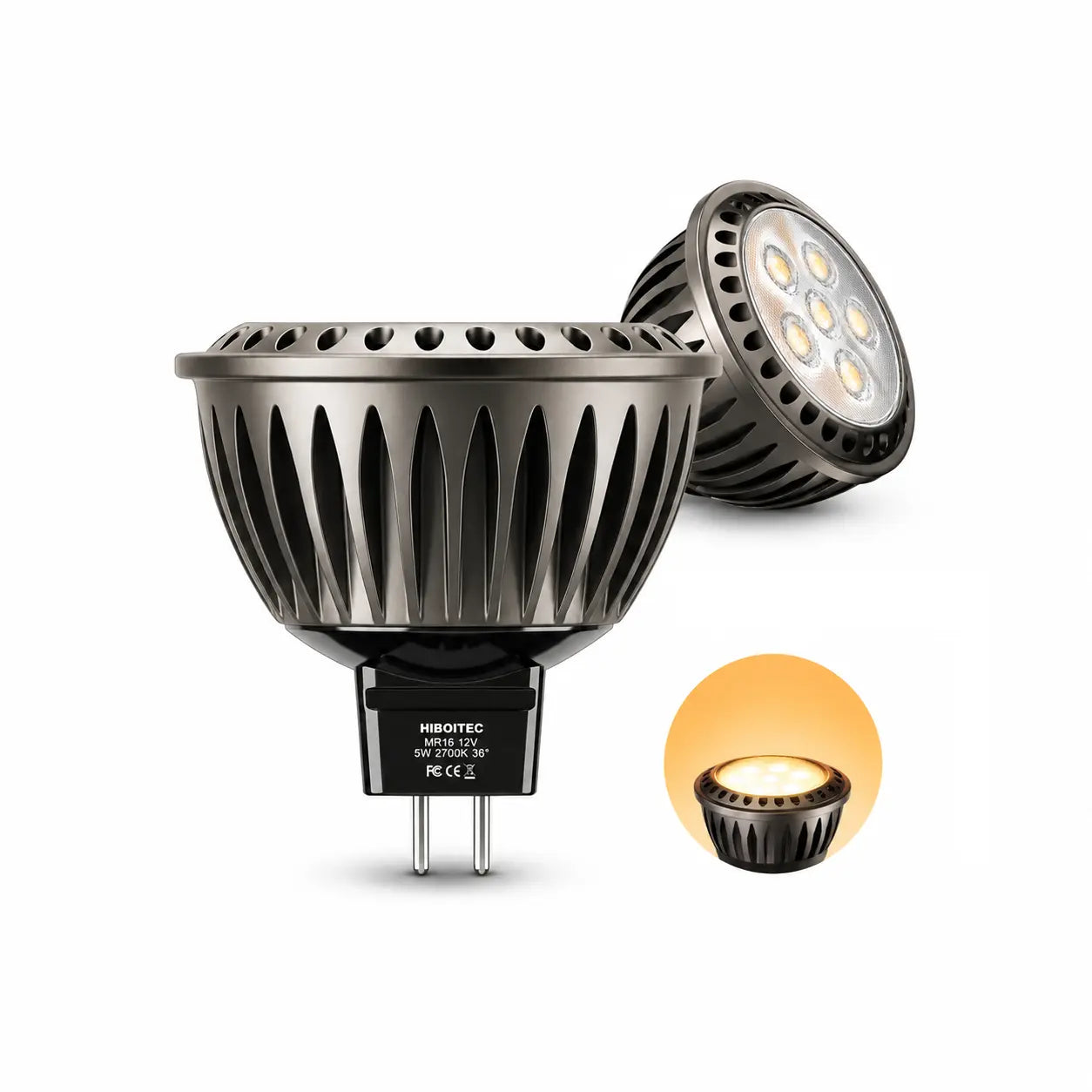 MR16 LED Bulb, 5W 2700K Warm White 450LM GU5.3