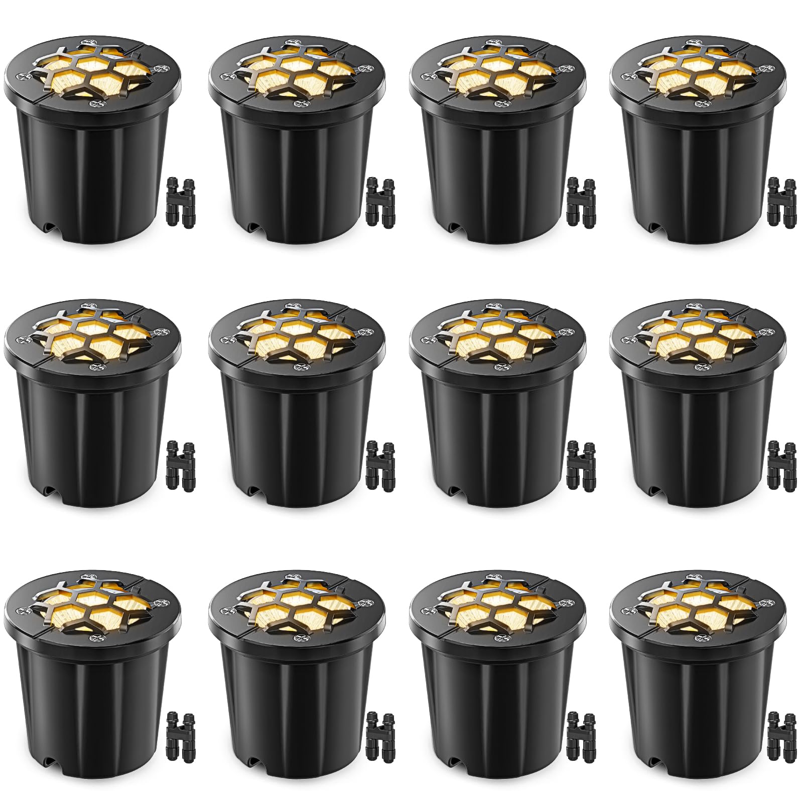 12W Low Voltage In-Ground Landscape Lights, IP67 Waterproof