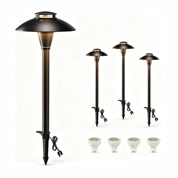 Low Voltage Pathway Lights with Replaceable MR11 LED Bulbs