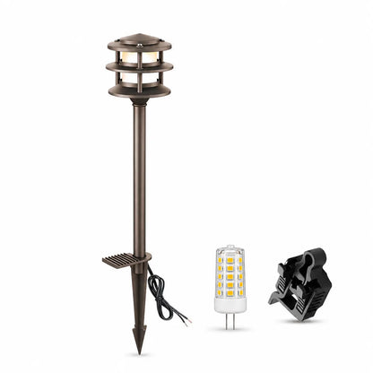 Low Voltage Pathway Light with Replaceable G4 LED Bulb