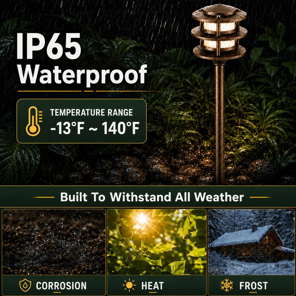 Low Voltage Pathway Light with Replaceable G4 LED Bulb