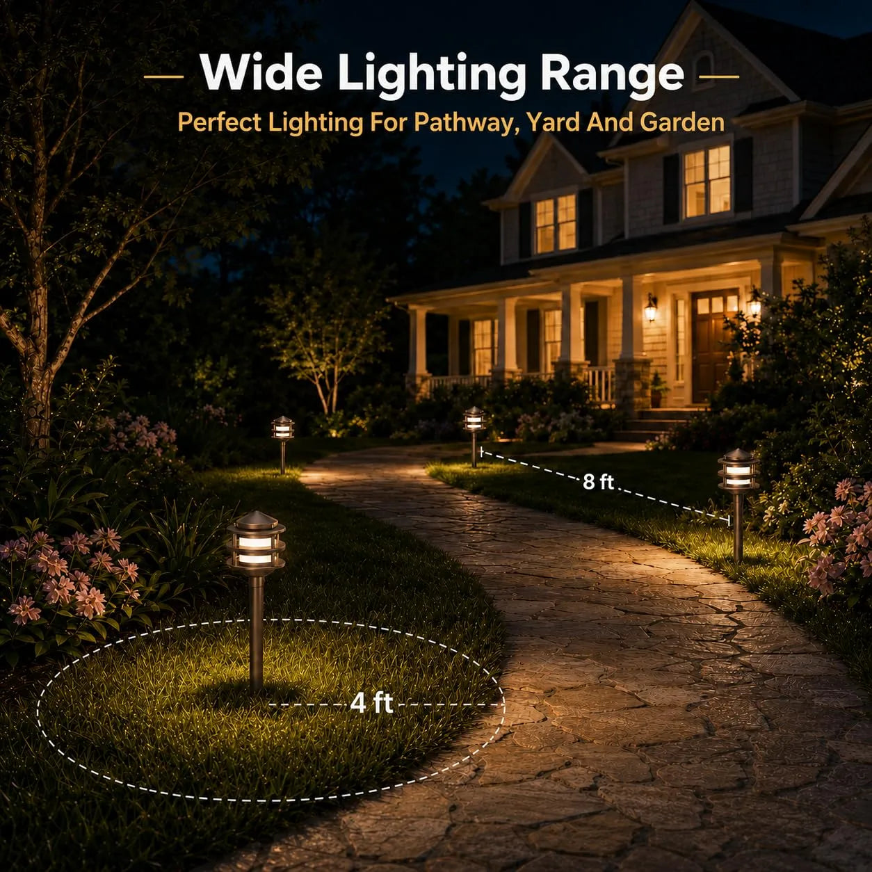 Low Voltage Pathway Light with Replaceable G4 LED Bulb