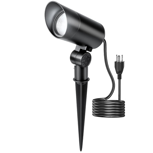 HIBOITEC Lot de 1 Projecteur LED d'extérieur 30W 120V 3000LM 5000K Éclairage Paysager Étanche pour Mât de Drapeau Arbre Statue, Cordon de 1,8 m avec Fiche, Blanc Lumière du Jour