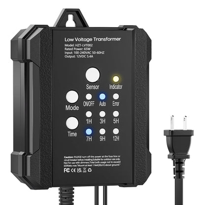 500W Low Voltage Landscape Transformer with Timer & Photocell