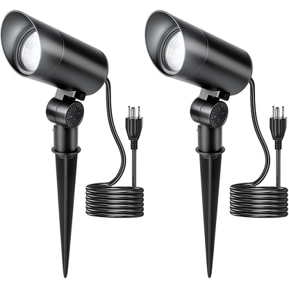 HIBOITEC Lot de 1 Projecteur LED d'extérieur 30W 120V 3000LM 5000K Éclairage Paysager Étanche pour Mât de Drapeau Arbre Statue, Cordon de 1,8 m avec Fiche, Blanc Lumière du Jour